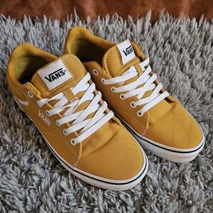 Mustard Yellow Checkered Vans